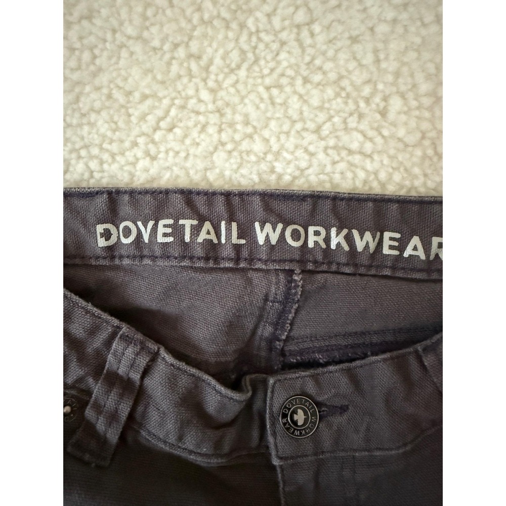 Dovetail Workwear Britt Utility Pants Womens 6 Gray Double Knee Carpenter Canvas - Picture 5 of 14